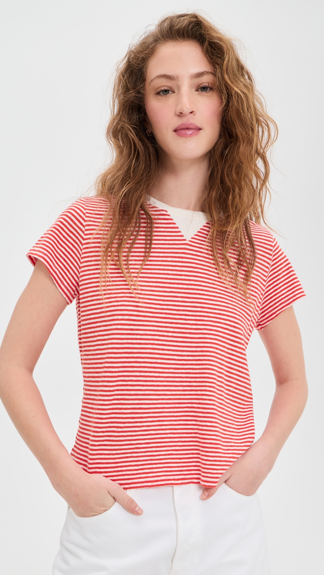 Classic Tee Bright Poppy/Cream