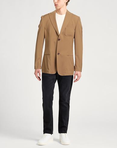 Man Blazer Sand Size 42 Polyester, Viscose, Elastane