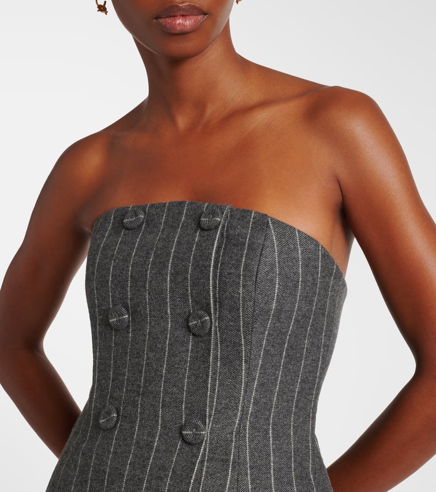 Double-breasted striped top