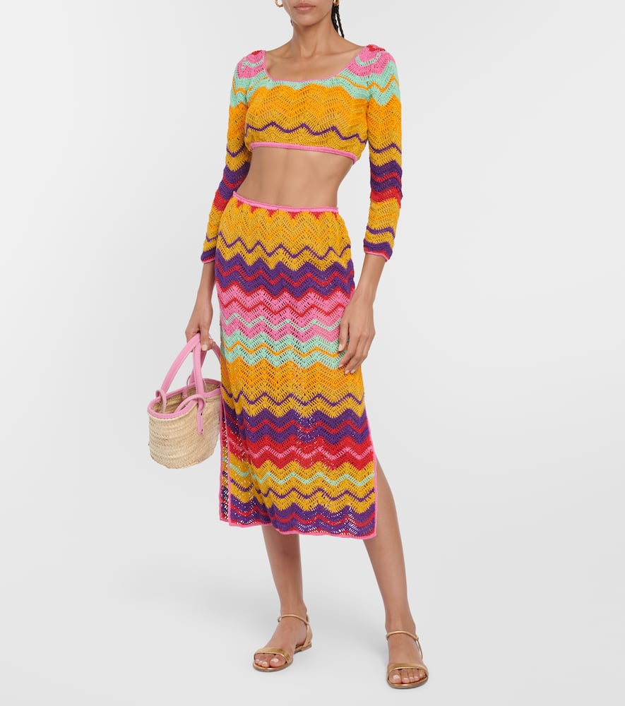 Chevron crochet crop top