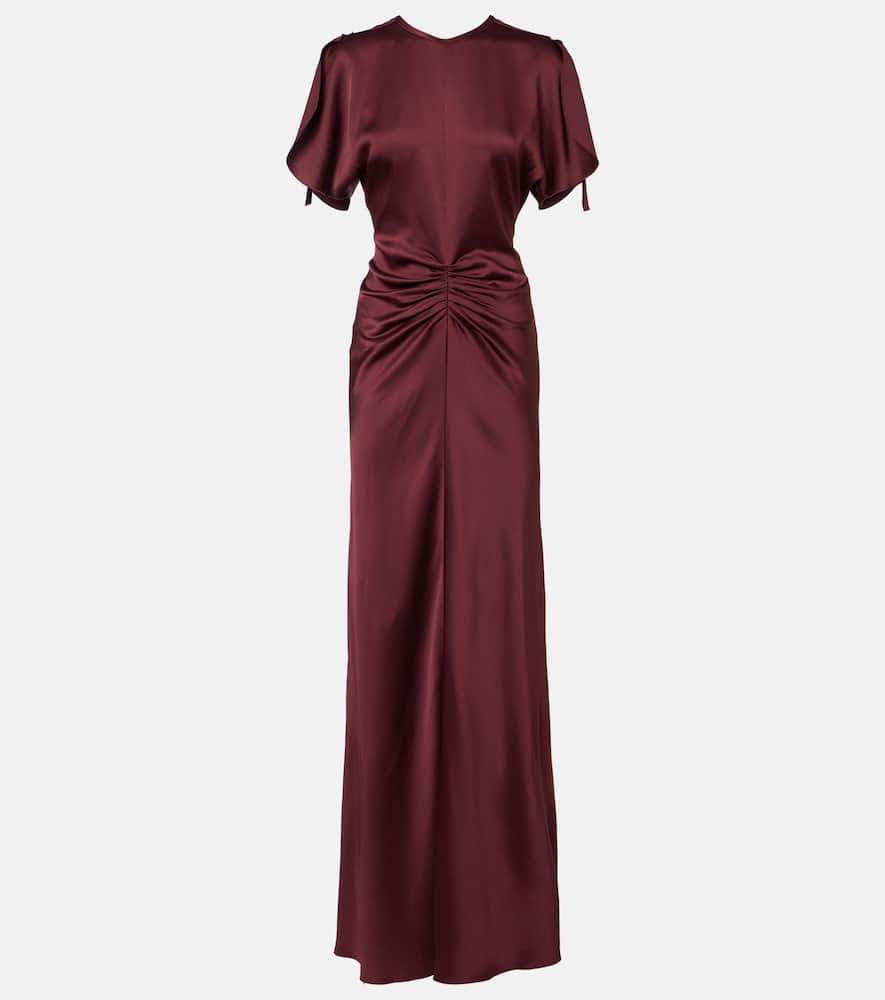 Gathered jersey maxi dress