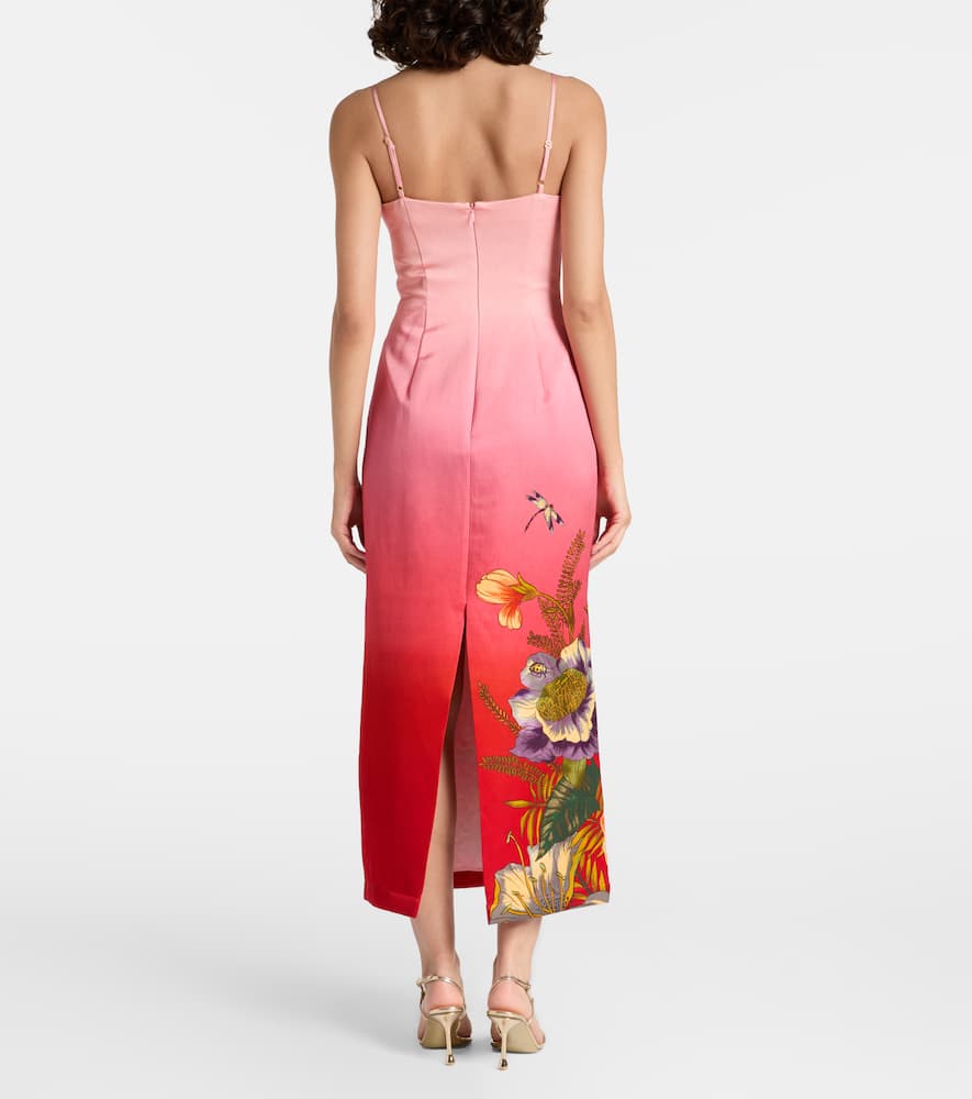 Alémais Inez ombré linen-blend midi dress