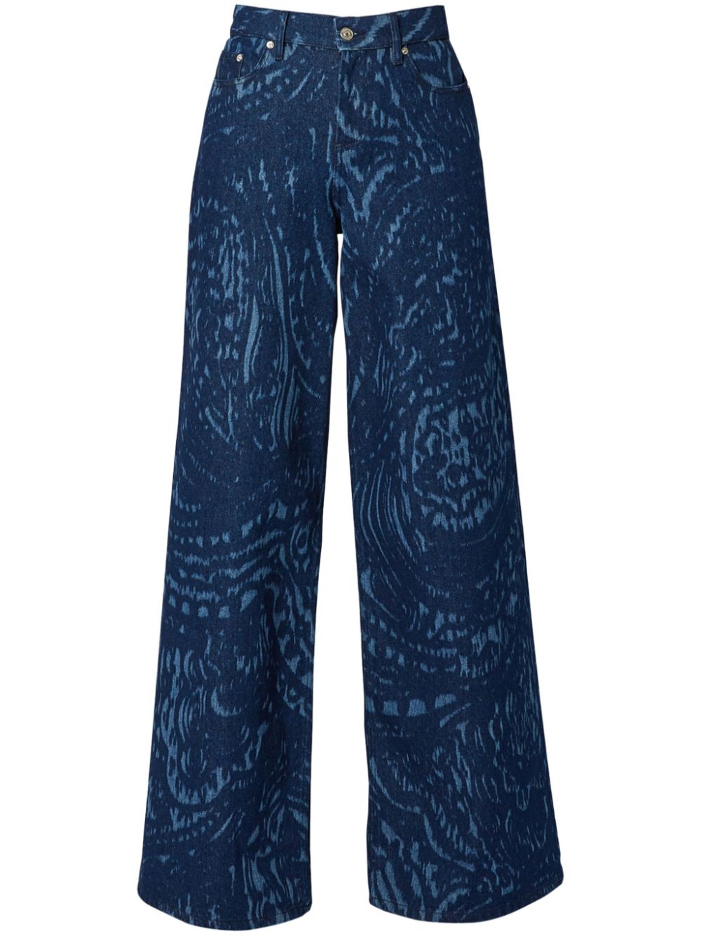 Paisley wide-leg jeans - Blue