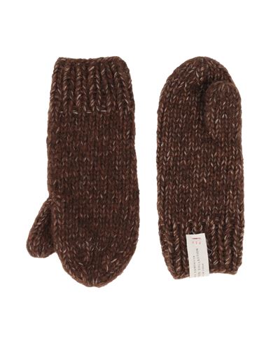 Woman Gloves Brown Size ONESIZE Alpaca wool, Cotton