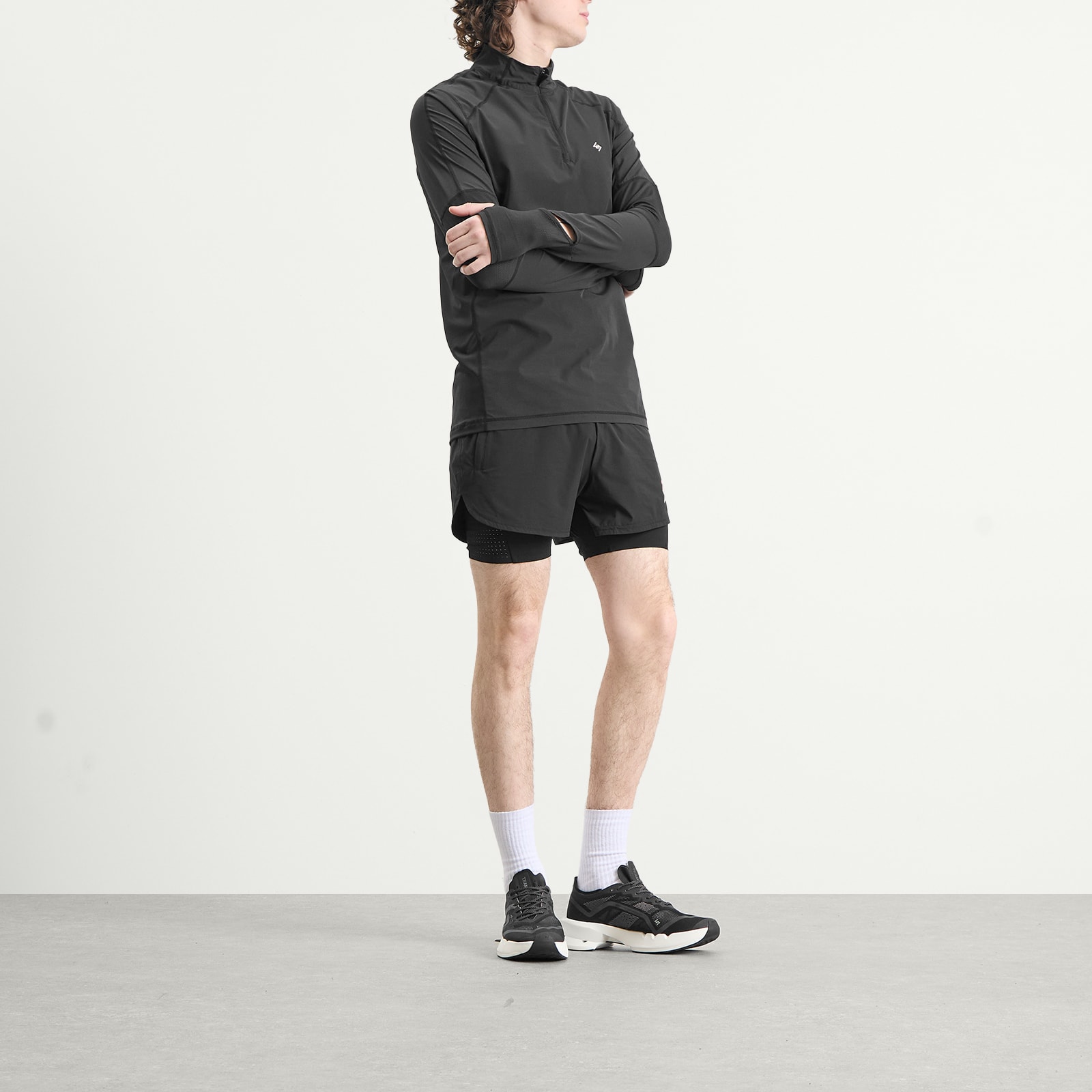 Men's Run Quarter Zip Jet Black