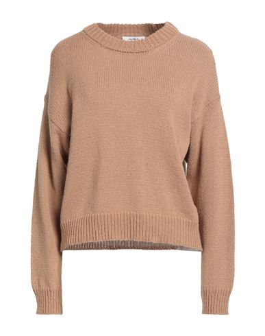 Woman Sweater Camel Size 4 Merino Wool