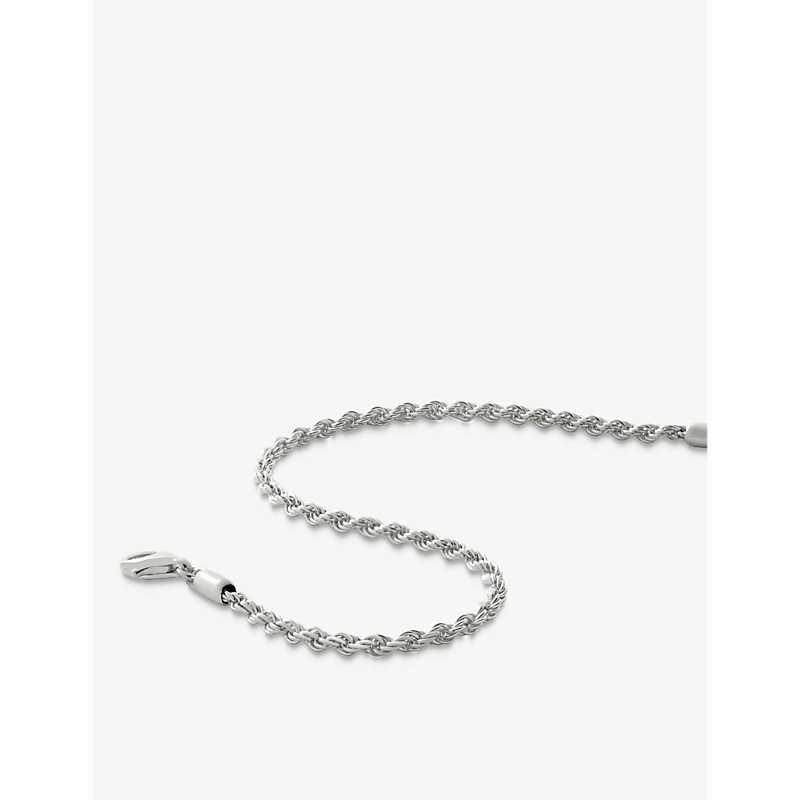 Womens Sterling Silver Rope Recycled Sterling-silver Chain Bracelet 
