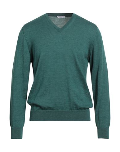 Man Sweater Emerald green Size 40 Merino Wool