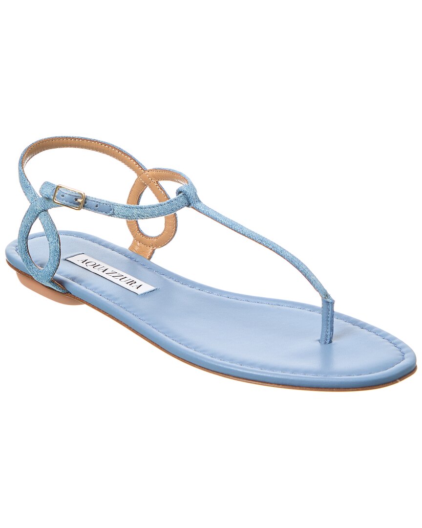 Almost Bare Denim & Leather Sandal