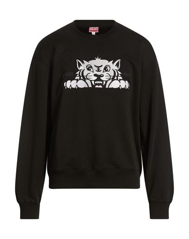 Man Sweatshirt Black Size L Cotton