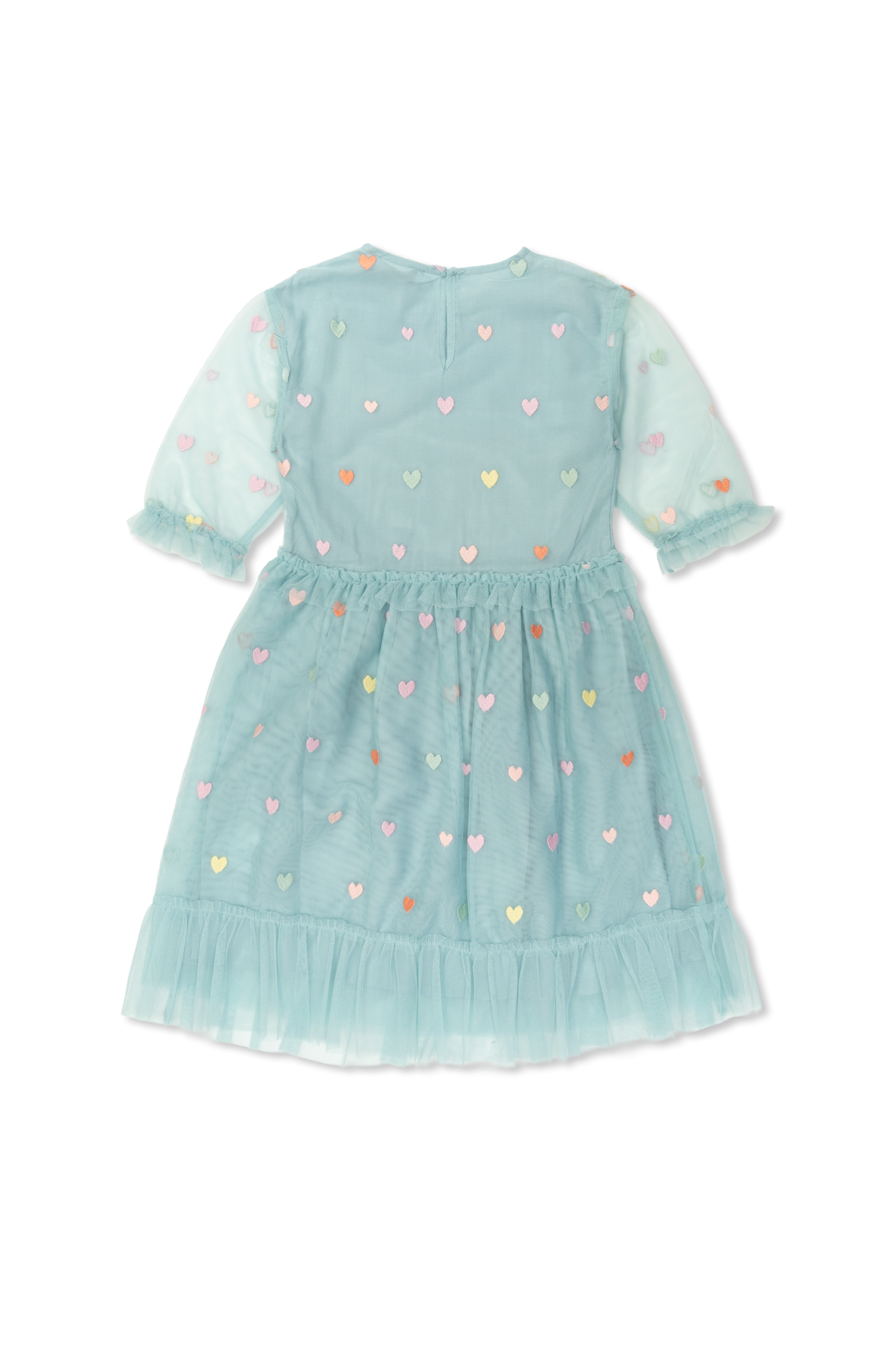 Tulle Dress With Heart Motif, Unisex, Blue