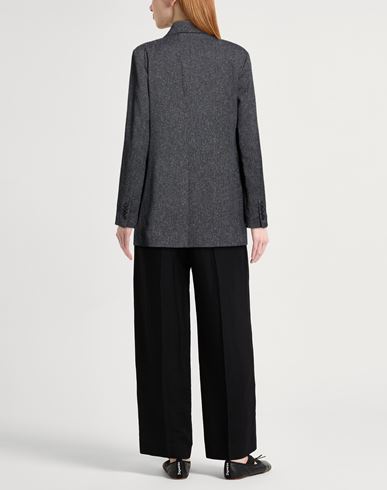 Woman Blazer Charcoal Size 10 Polyester, Viscose, Elastane