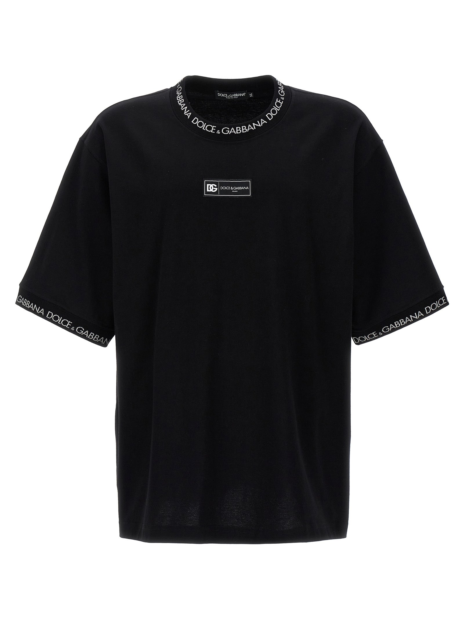 -Logo T Shirt Nero-Uomo