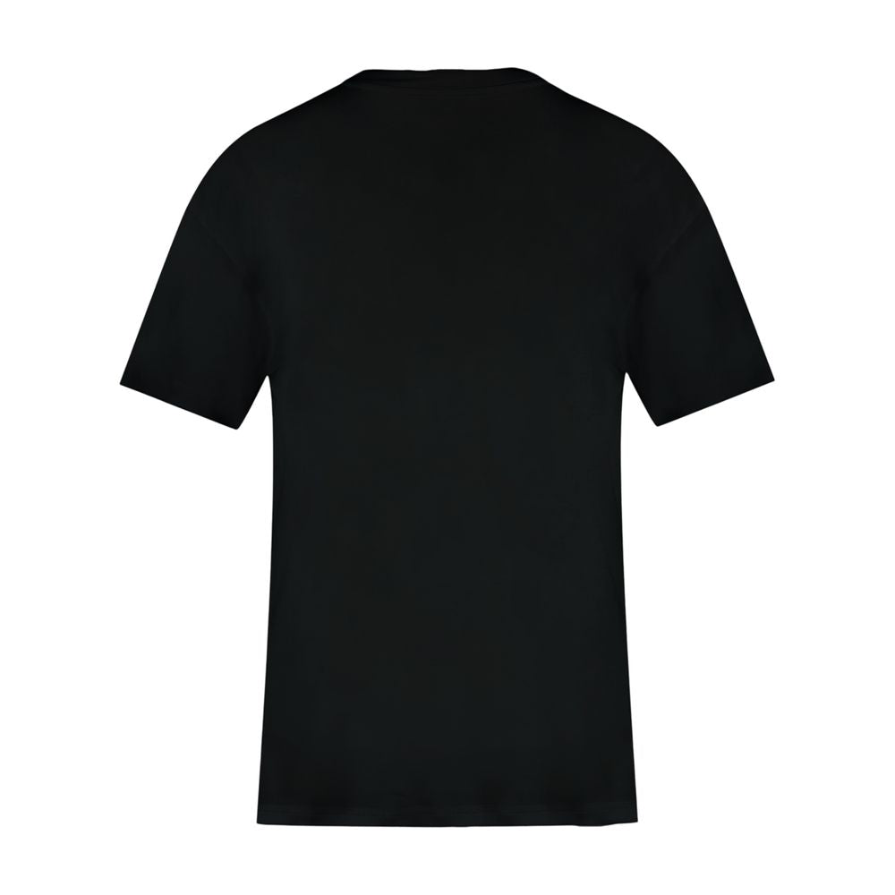 Embroidered Cotton T-Shirt — Black