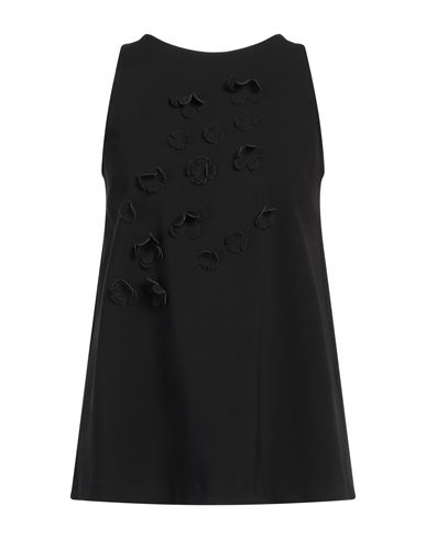 Woman Top Black Size 2 Viscose, Polyamide, Elastane