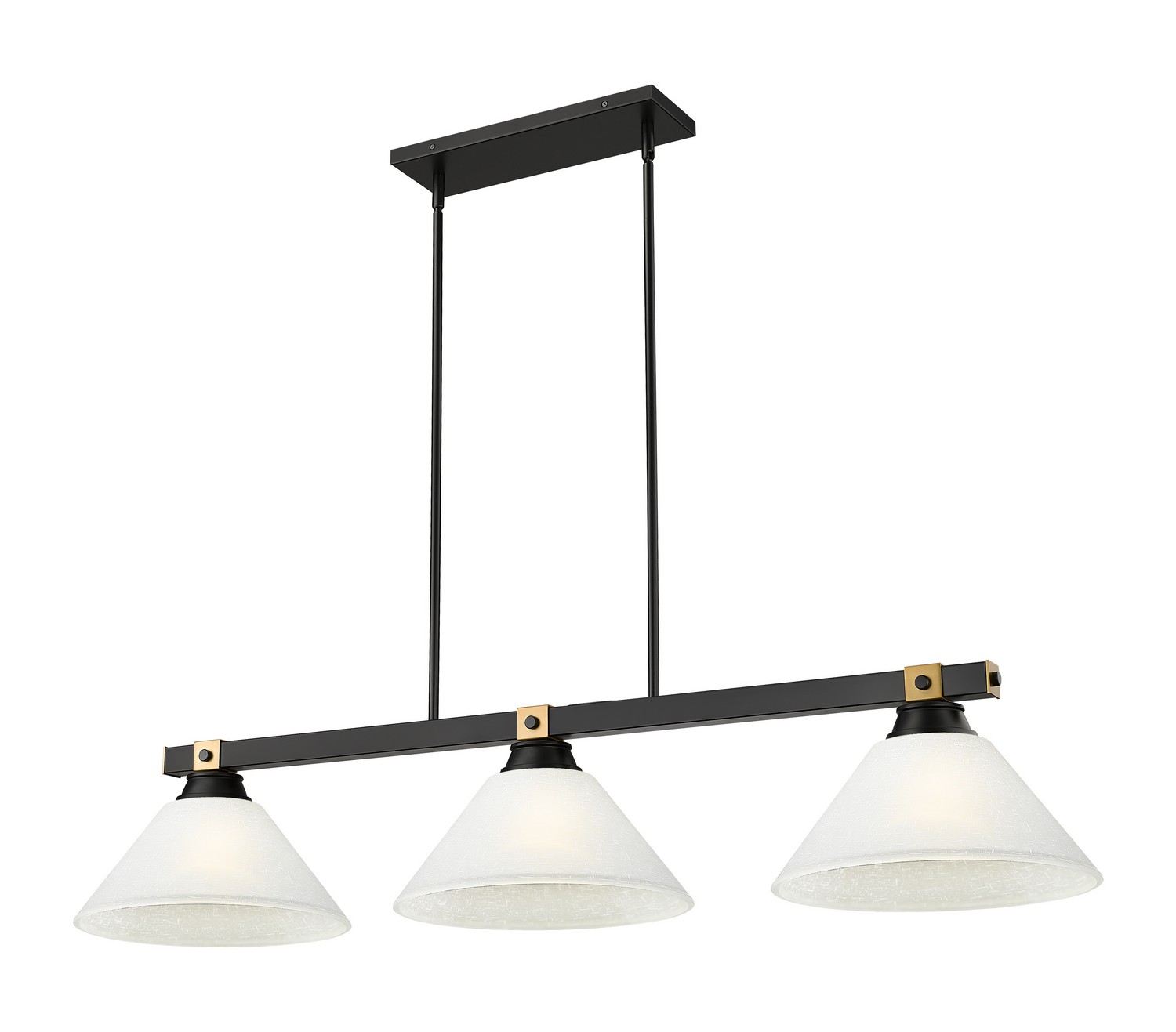 Matte Black Rubbed Brass Billiard from the Bronte Collection
