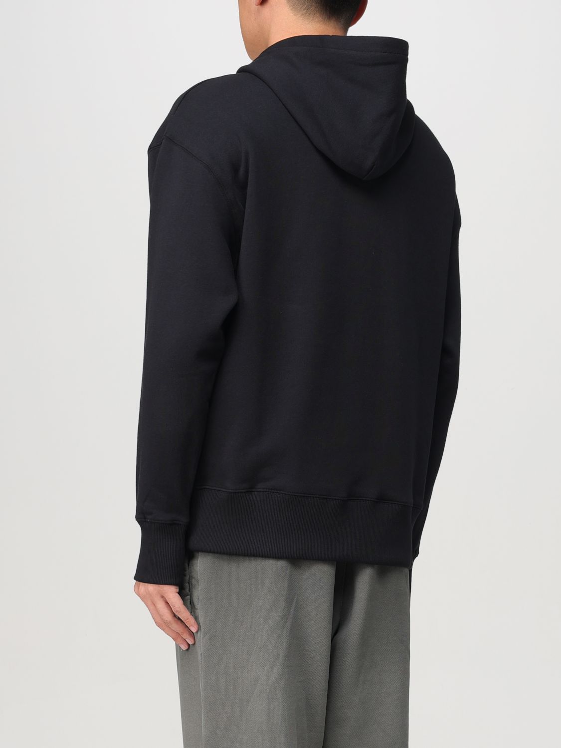 Logo-print hoodie - Black