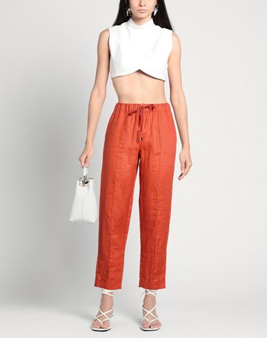 Woman Pants Rust Size 6 Linen
