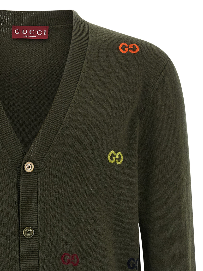 Gg Intarsia Cardigan