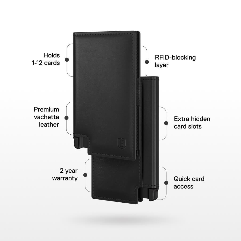 Men's Wallet - Smiley x Ekster Premium Slim Men's Wallet Trackable Wallet Leather Smart Wallet RFID Blocking
