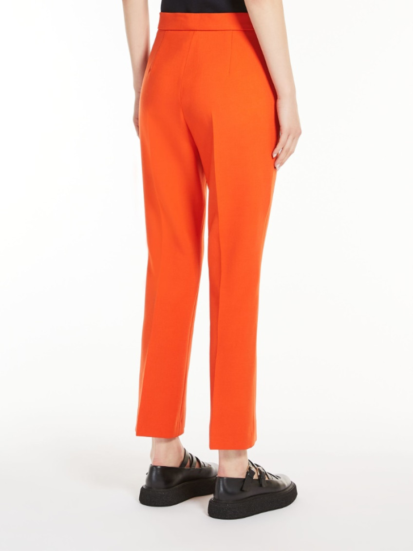 Orange Ankle-length Trousers