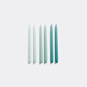 'candle Conical' Set Of Six, Blue