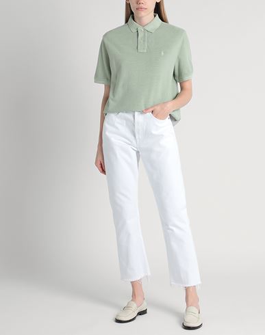 Woman Polo shirt Sage green