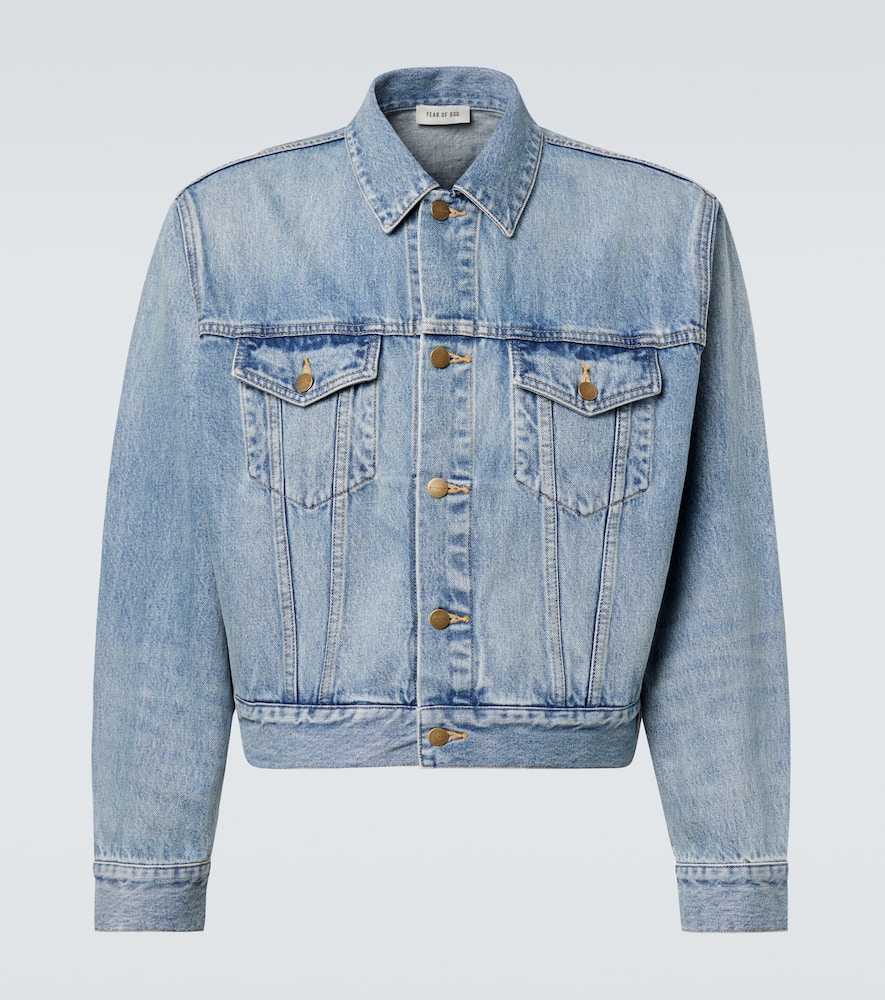 Trucker cropped denim jacket
