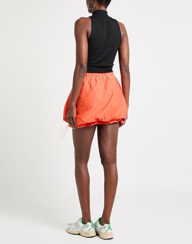 Woman Mini skirt Orange Size M Polyamide