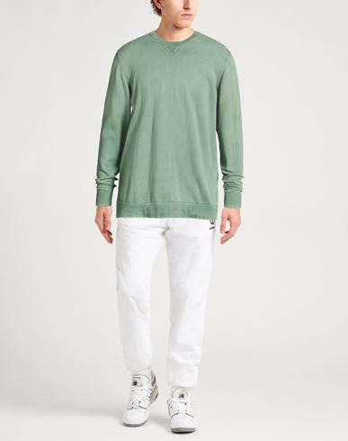 Man Sweater Sage green Size 44 Cotton