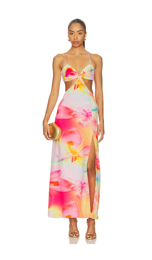 Kulani Kinis Maxi Dress in Pink, Yellow. S. Also in