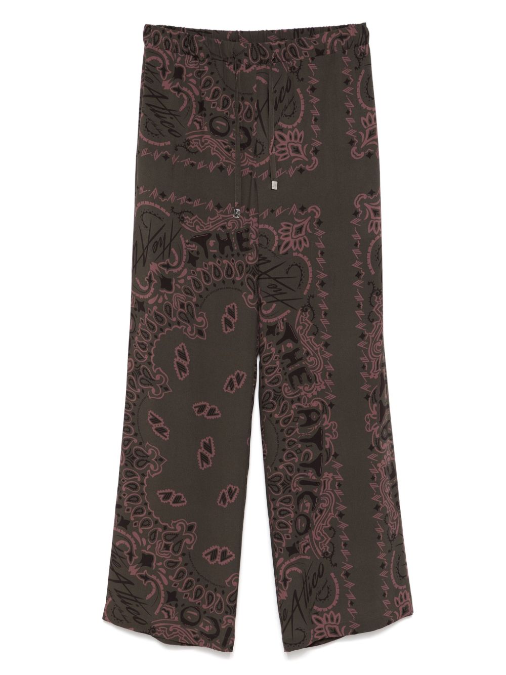 The Attico paisley-print trousers - Green