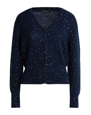 Woman Cardigan Navy Size 4 Mohair wool, Nylon, Cotton, Wool