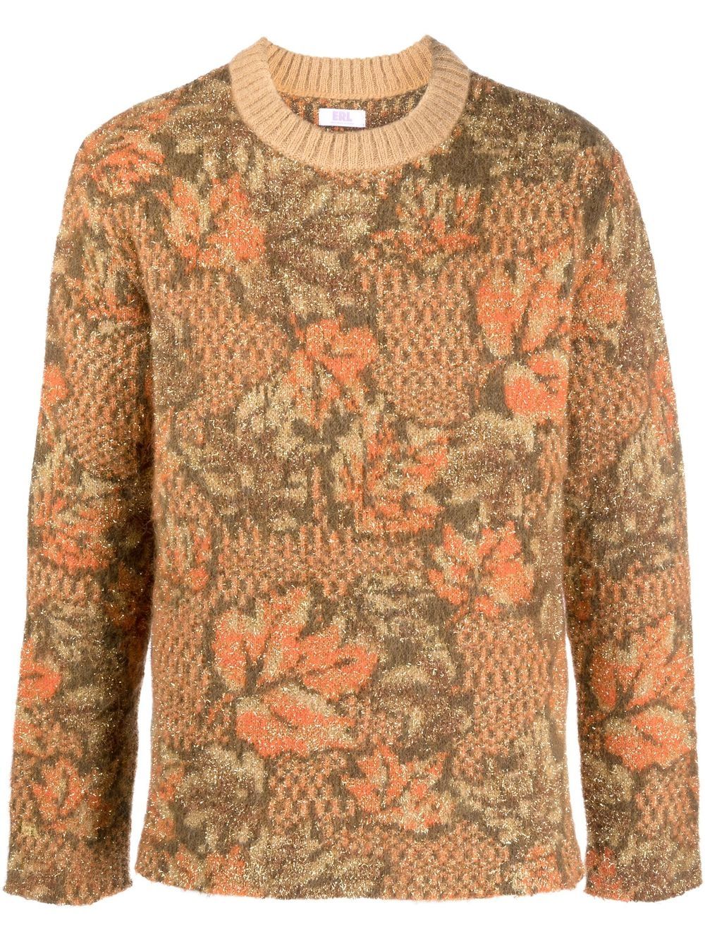 Autumn leaves print jumper - Gold
