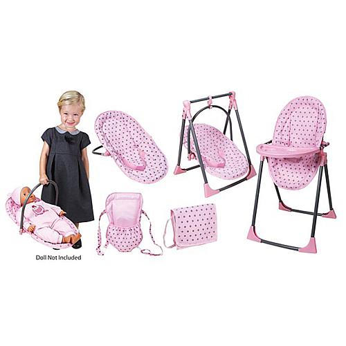 Baby Doll 6-in-1 Convertible Highchair Play Set