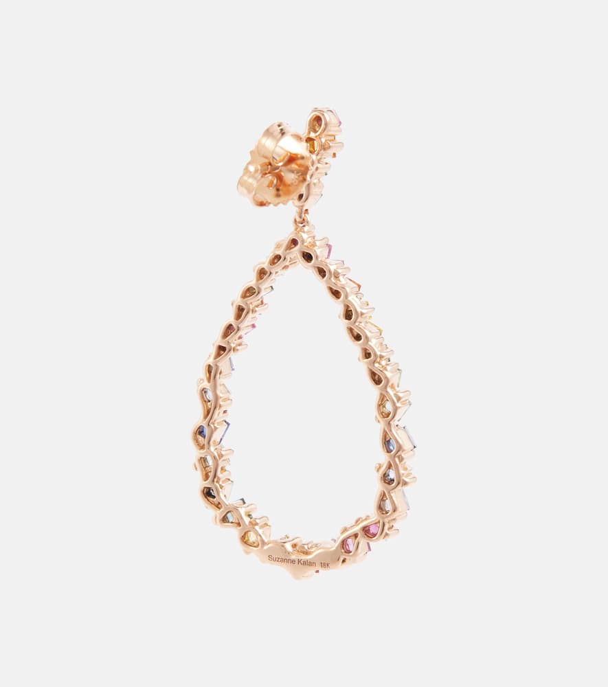 Suzanne Kalan 18kt rose gold drop earrings with sapphires