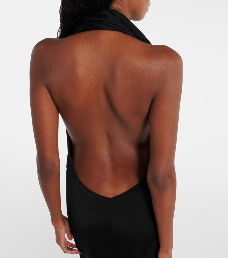 Roza draped jersey gown