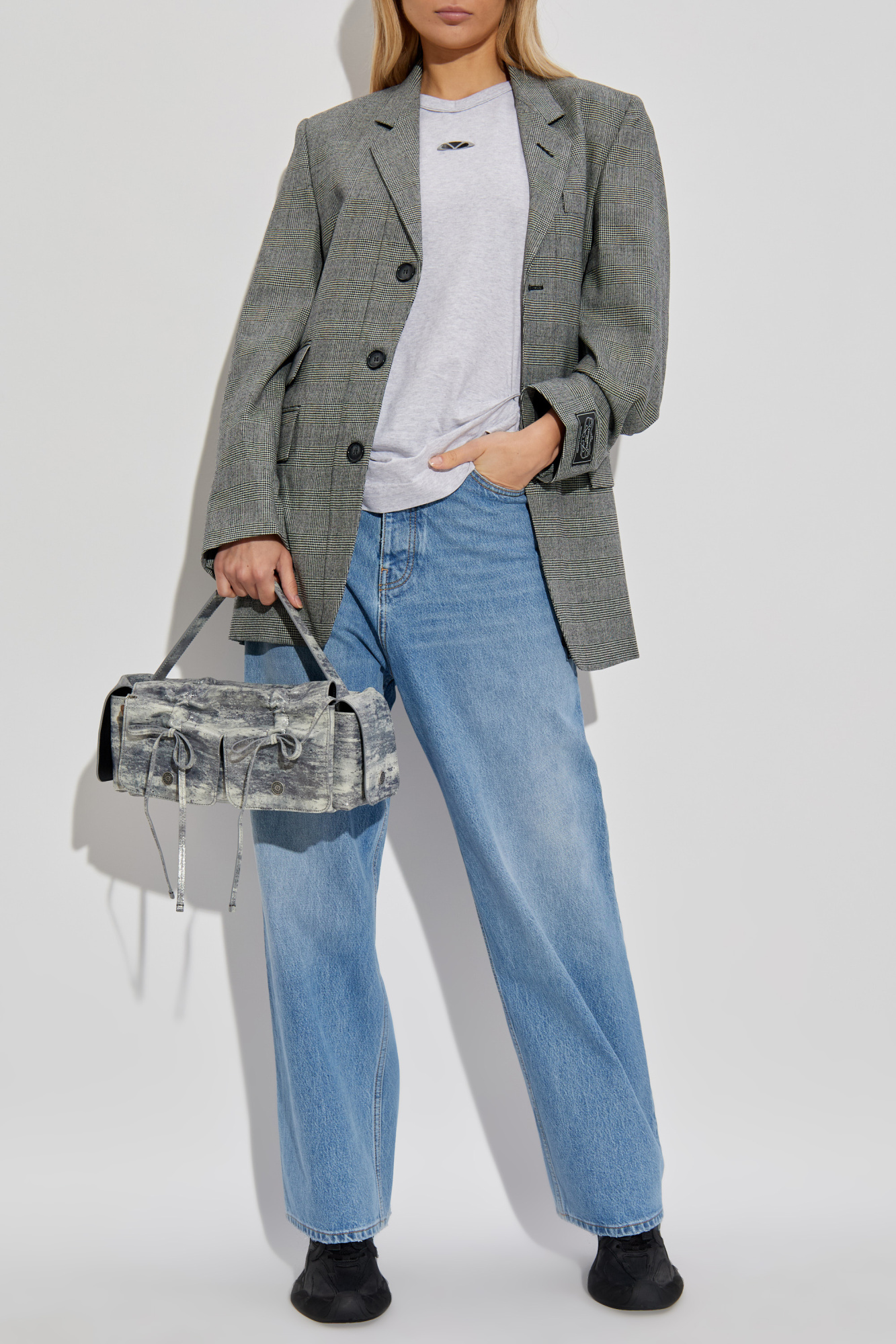Wool Blazer, Women's, Grey