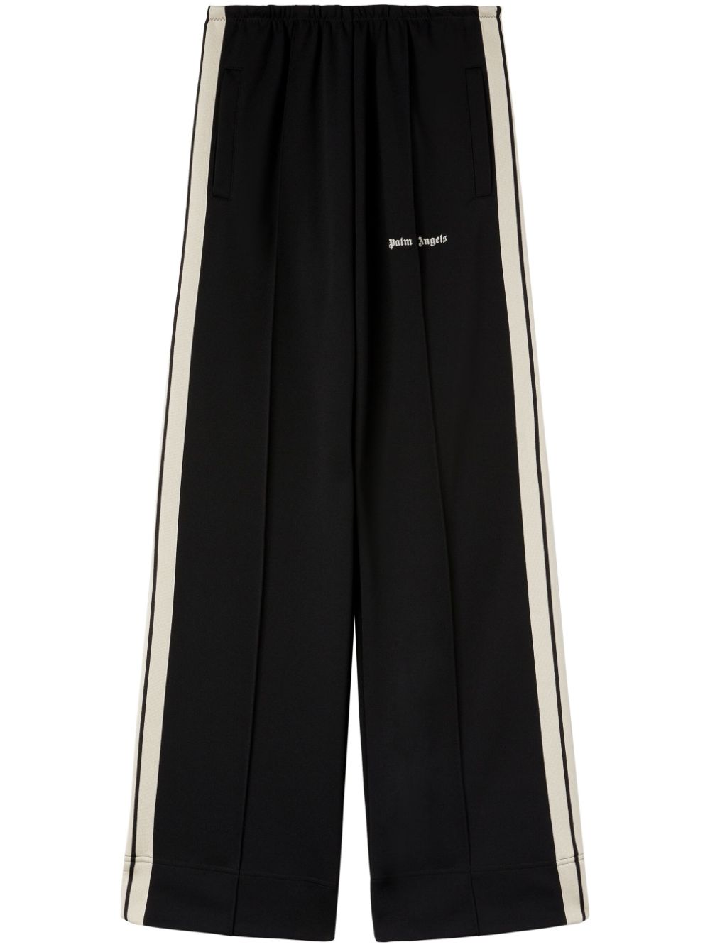 Side-stripe track pants - Black