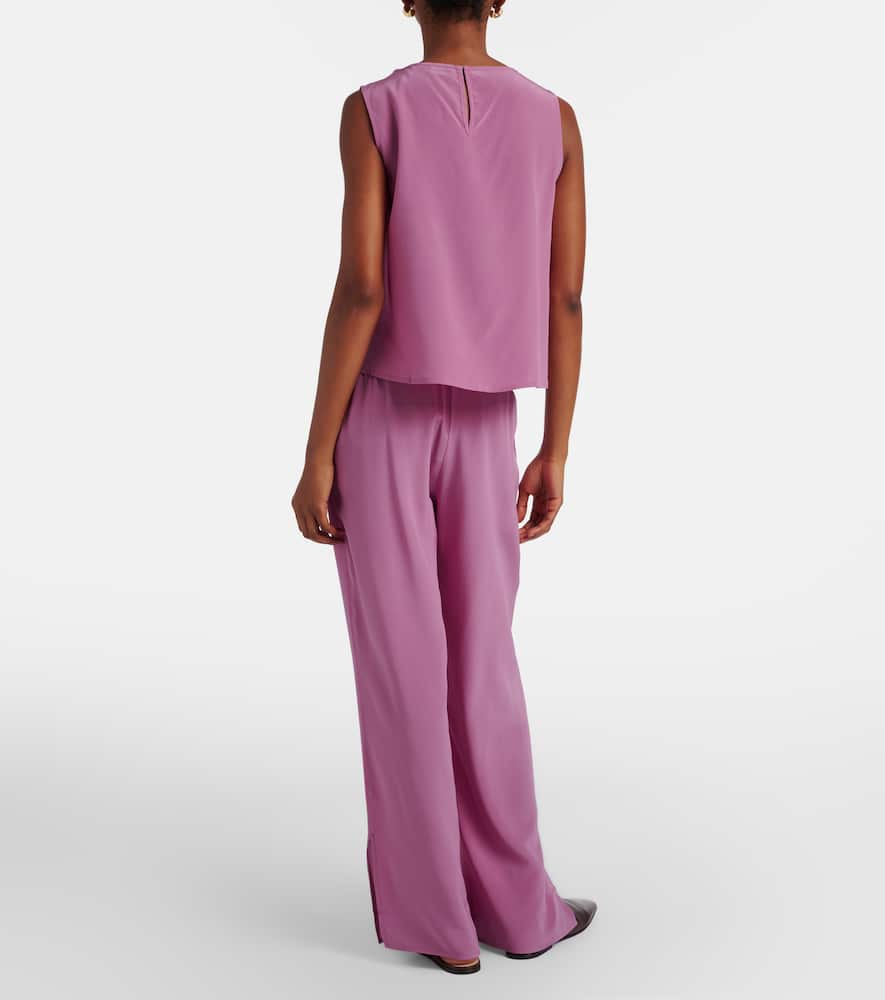Loreto silk crêpe wide-leg pants