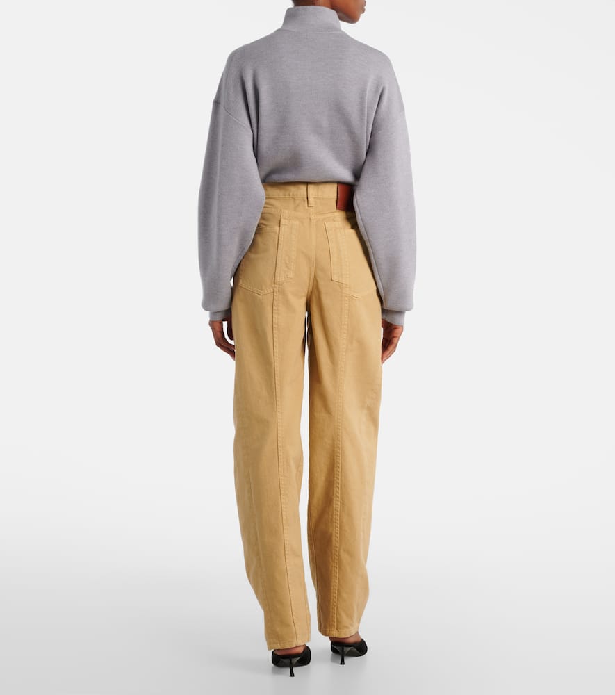 High-rise barrel-leg jeans
