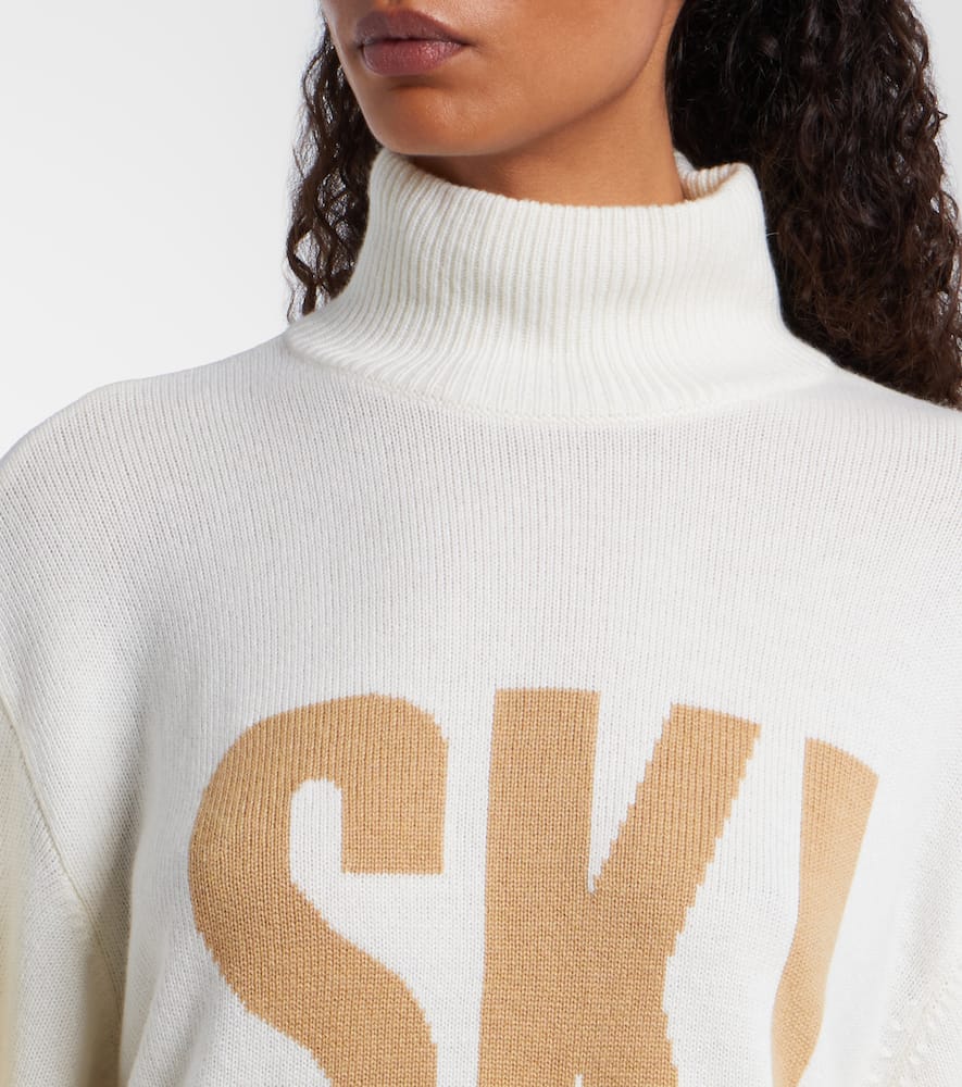 Wool-blend turtleneck sweater