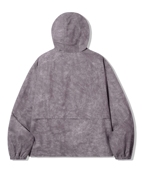 Pigment Dyed Hooded Zip-Up Windbreaker_Purple