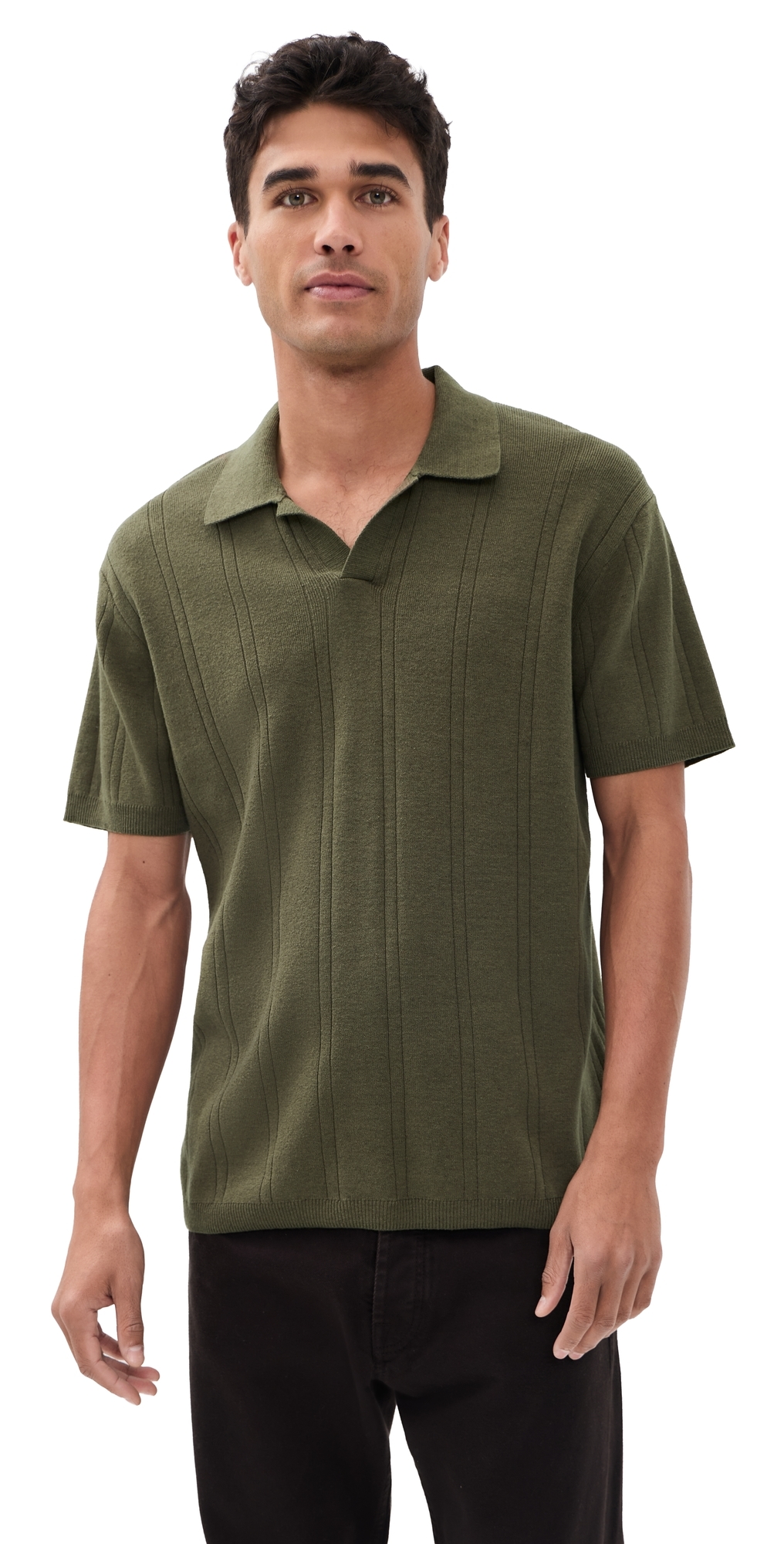 The Valencia Sweater Polo Cilantro Rib
