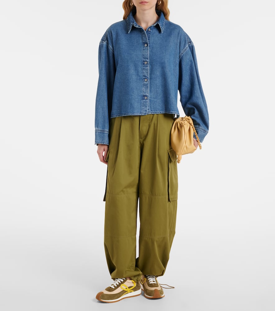 Nina cropped denim shirt
