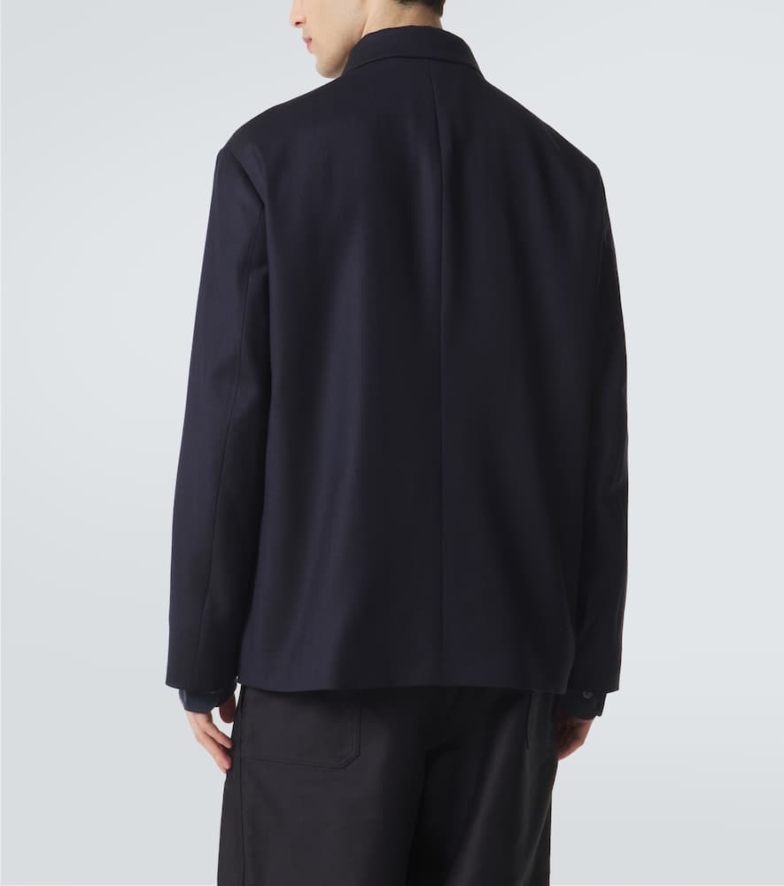 Chevron wool and cashmere-blend jacket
