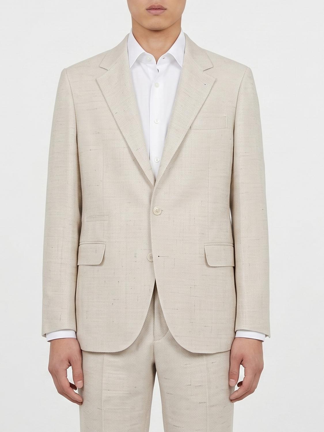 Blazer Men color Beige