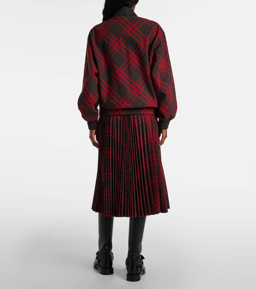 Check bomber jacket
