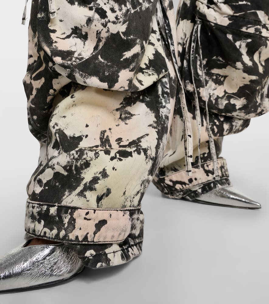 Fern printed mid-rise cargo jeans
