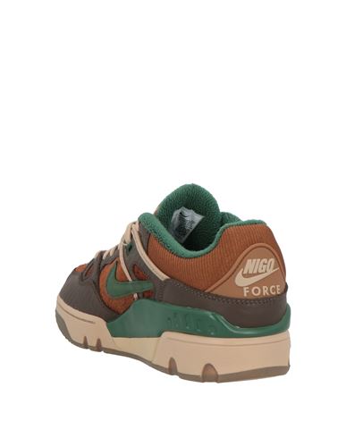 Man Sneakers Brown Size 6 Leather, Synthetic fibers